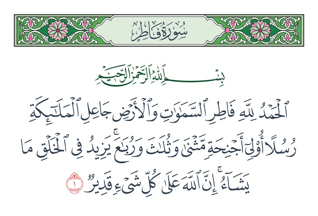  سورة فاطر الآية رقم 1