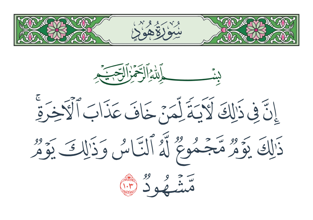  سورة هود الآية رقم 103