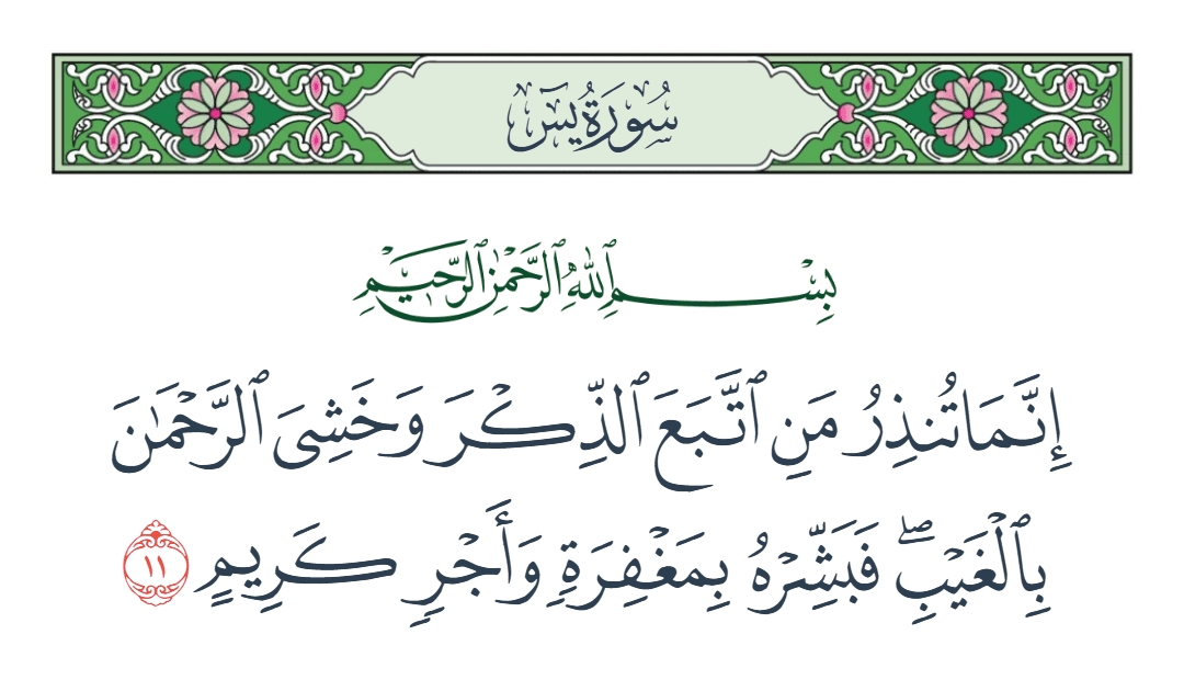  سورة يس الآية رقم 11