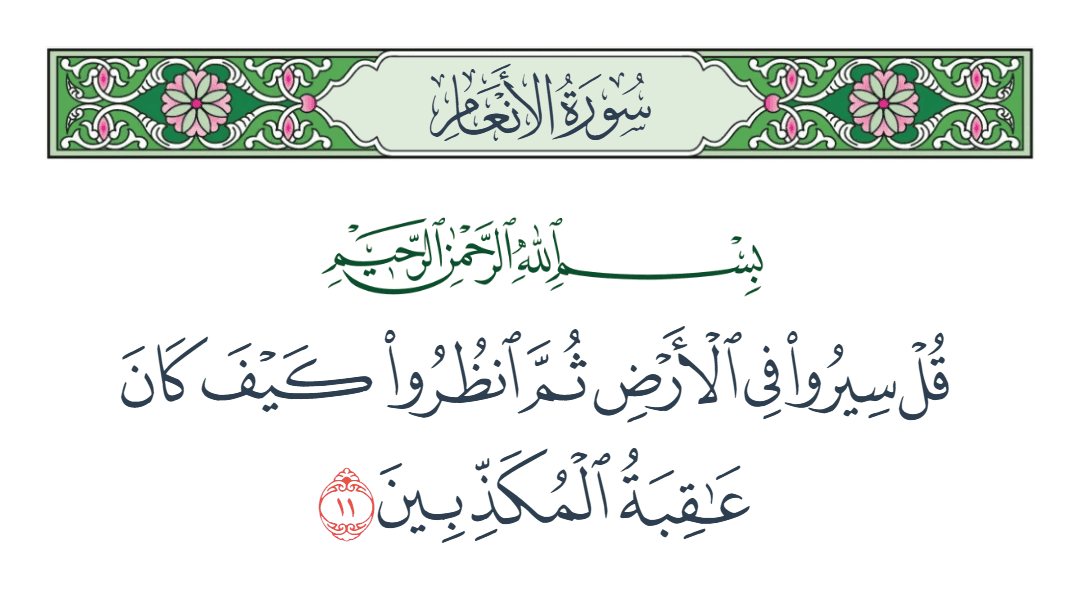  سورة الأنعام الآية رقم 11