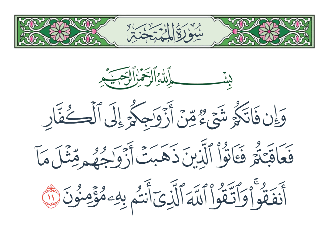  سورة الممتحنة الآية رقم 11