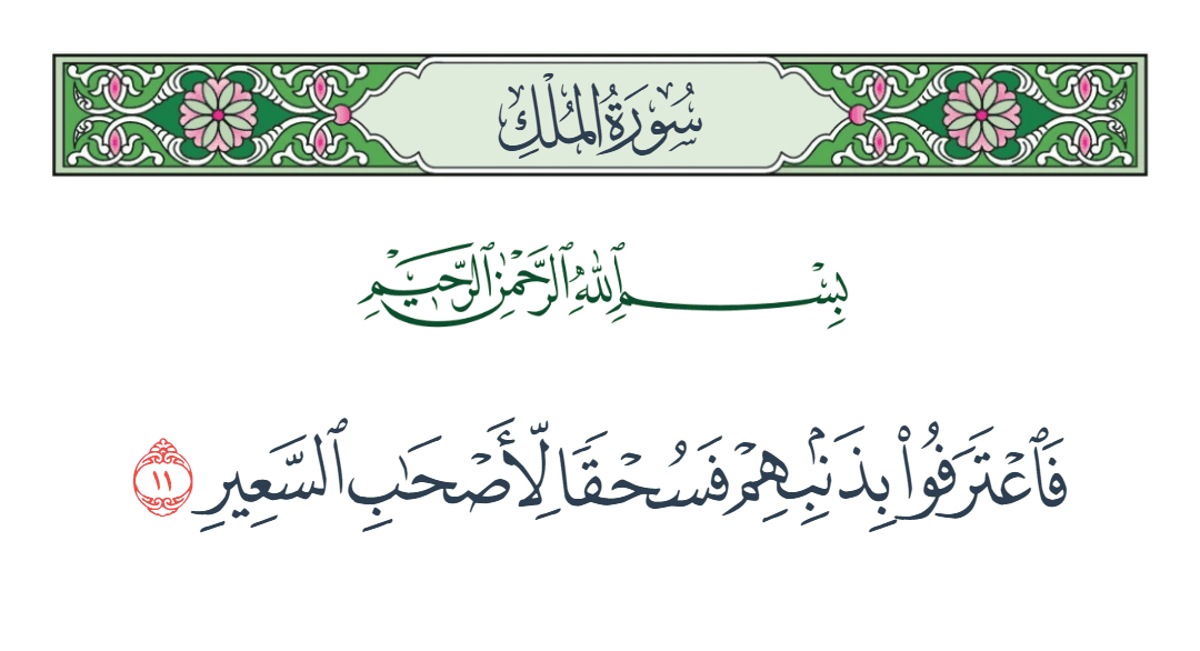 سورة الملك الآية رقم 11