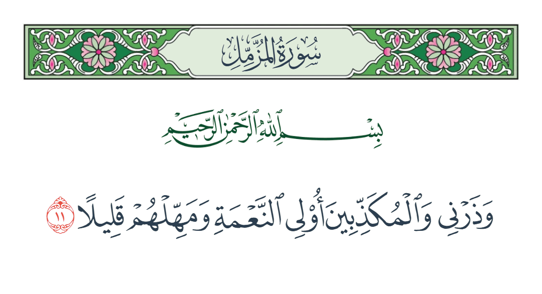  سورة المزمل الآية رقم 11