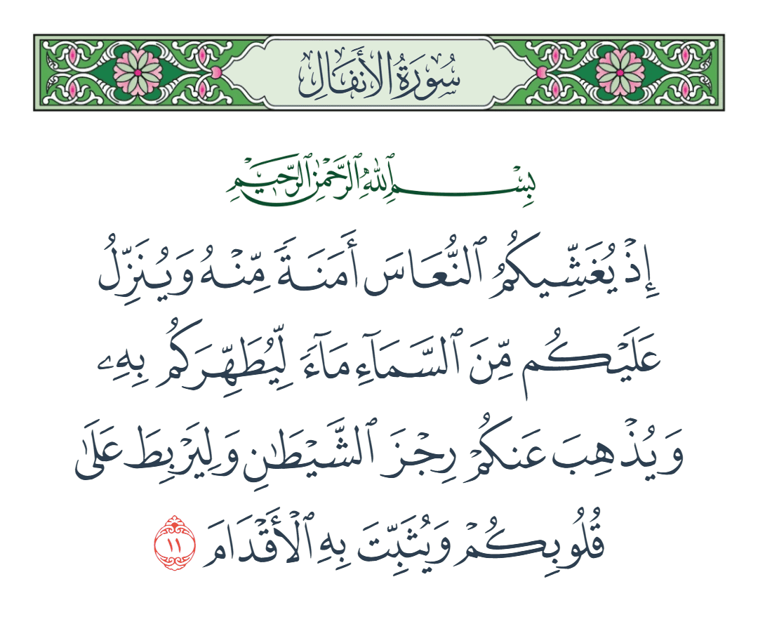  سورة الأنفال الآية رقم 11