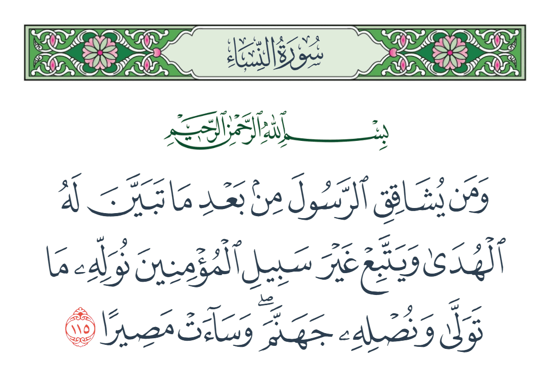  سورة النساء الآية رقم 115