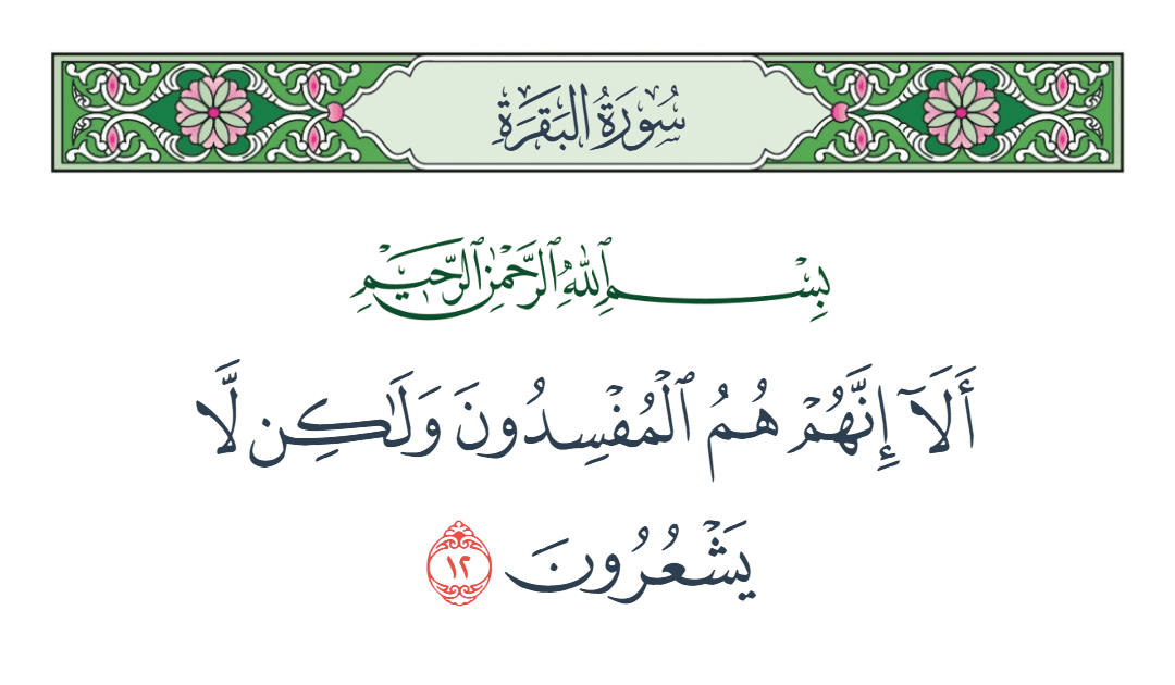  سورة البقرة الآية رقم 12
