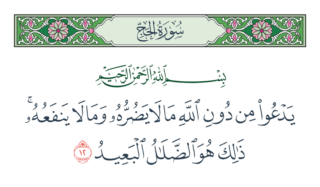  سورة الحج الآية رقم 12