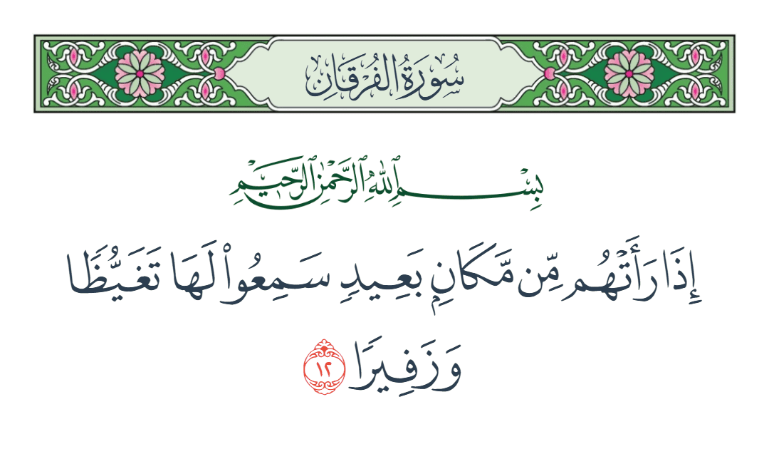  سورة الفرقان الآية رقم 12