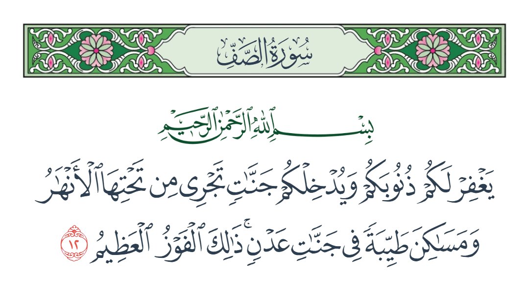  سورة الصف الآية رقم 12