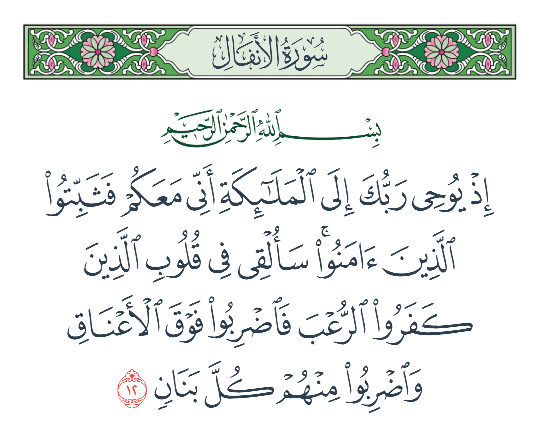  سورة الأنفال الآية رقم 12