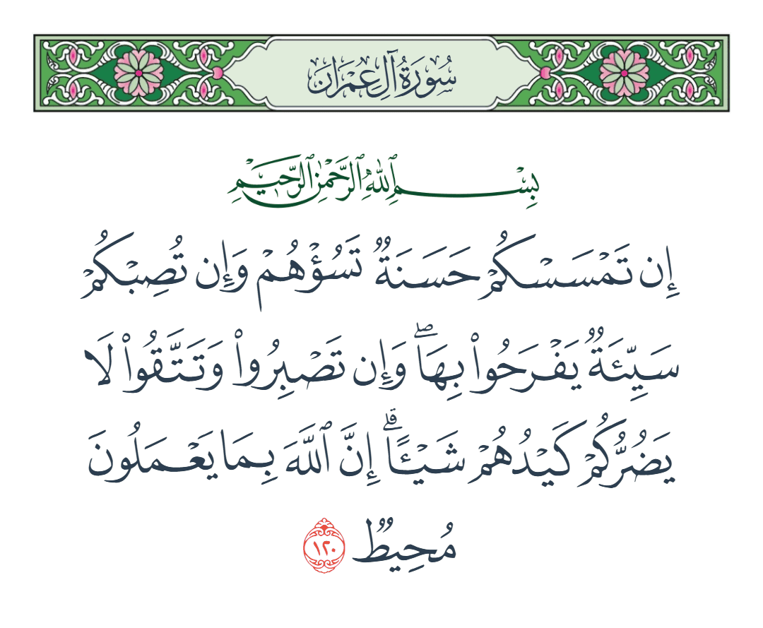 سورة آل عمران الآية رقم 120