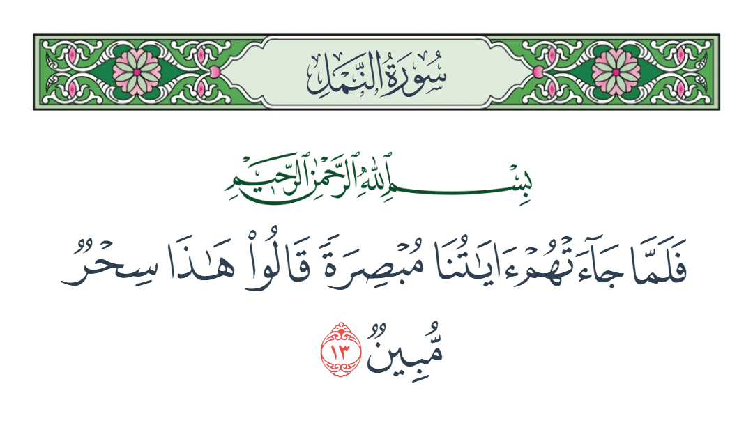  سورة النمل الآية رقم 13