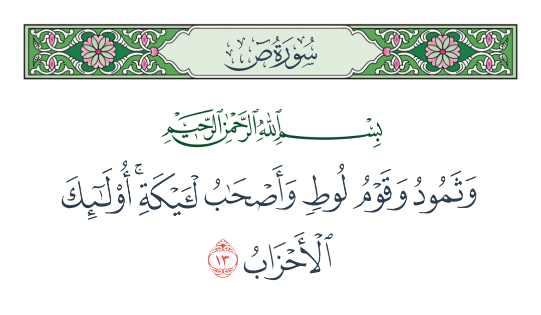  سورة ص الآية رقم 13