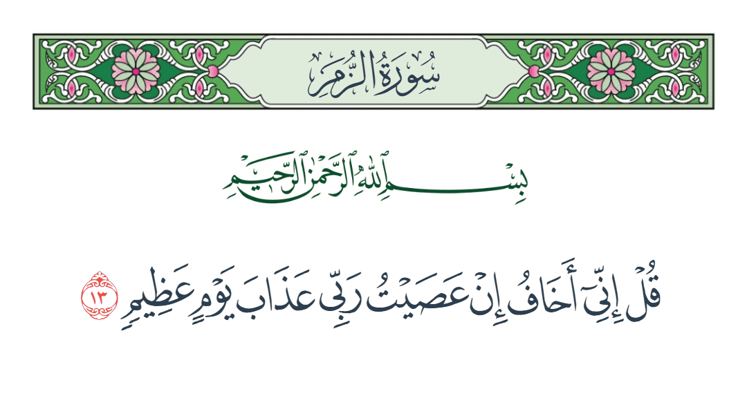  سورة الزمر الآية رقم 13