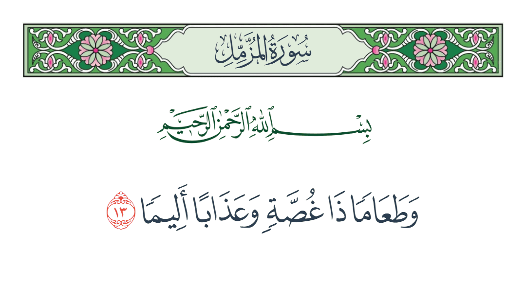  سورة المزمل الآية رقم 13