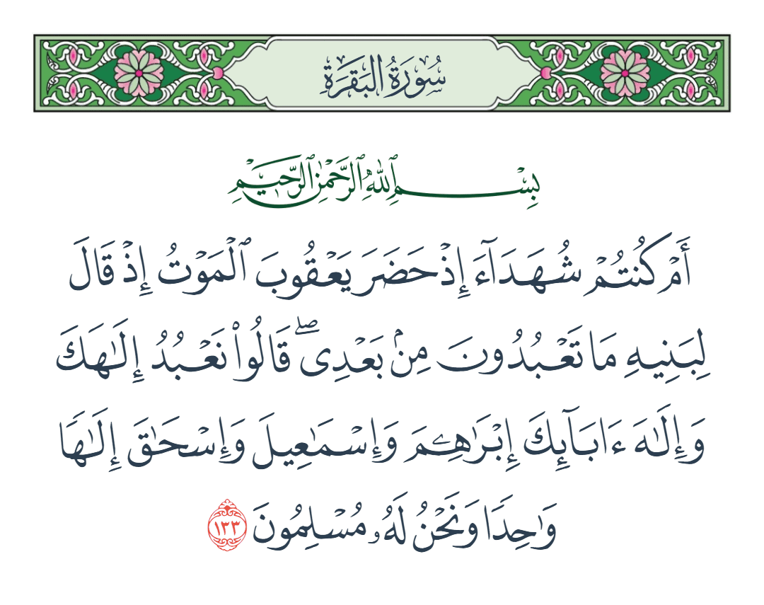  سورة البقرة الآية رقم 133
