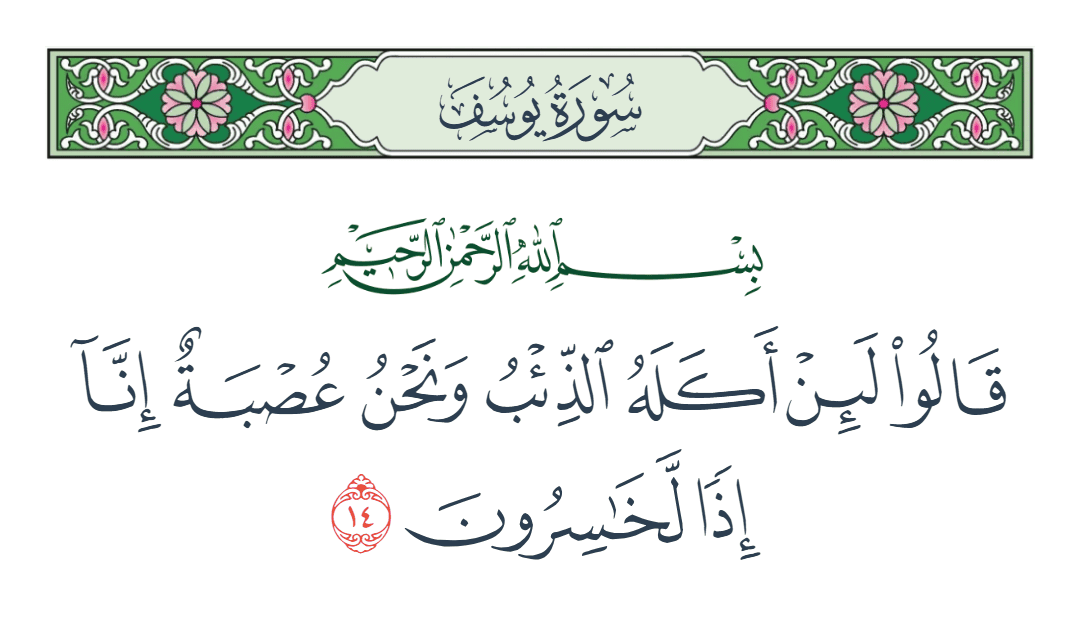  سورة يوسف الآية رقم 14
