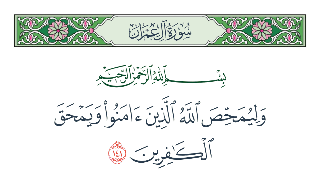  سورة آل عمران الآية رقم 141