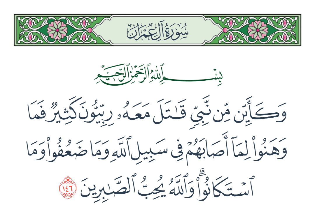  سورة آل عمران الآية رقم 146