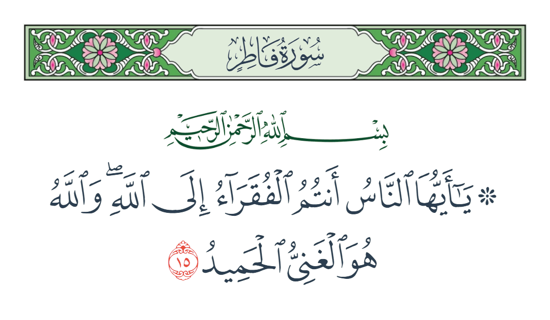  سورة فاطر الآية رقم 15