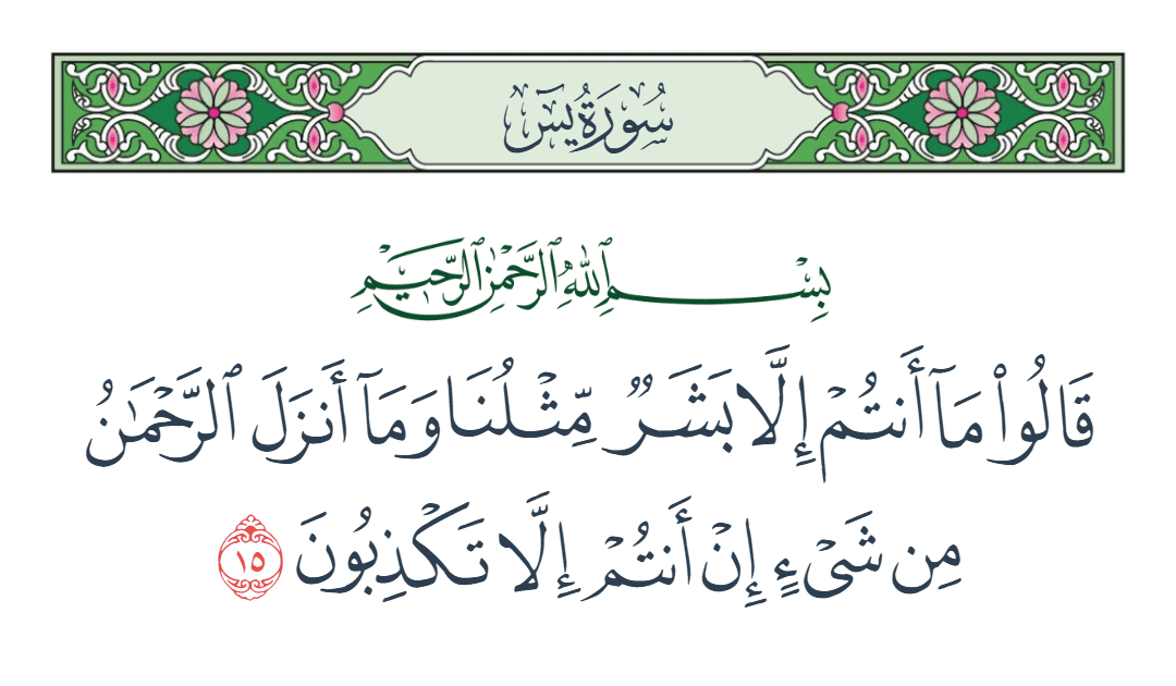  سورة يس الآية رقم 15