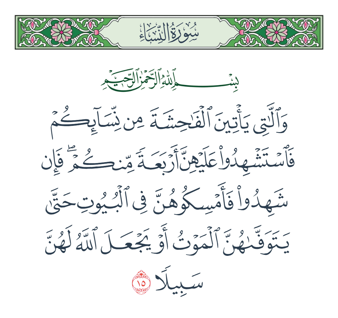  سورة النساء الآية رقم 15