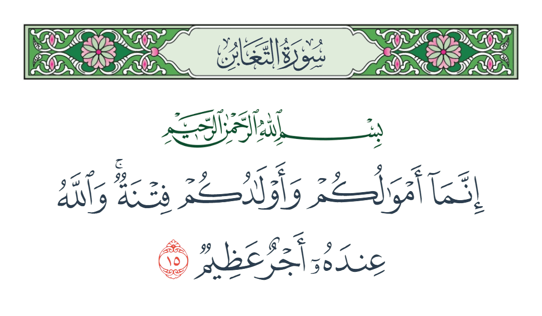  سورة التغابن الآية رقم 15