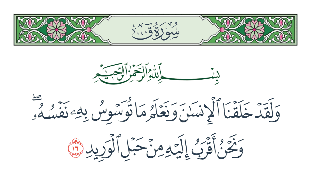  سورة ق الآية رقم 16
