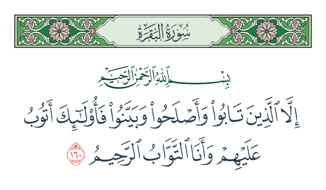  سورة البقرة الآية رقم 160