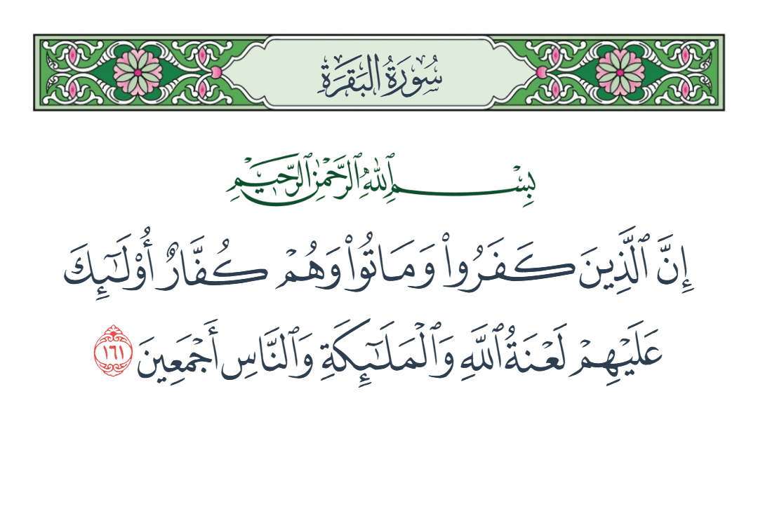  سورة البقرة الآية رقم 161