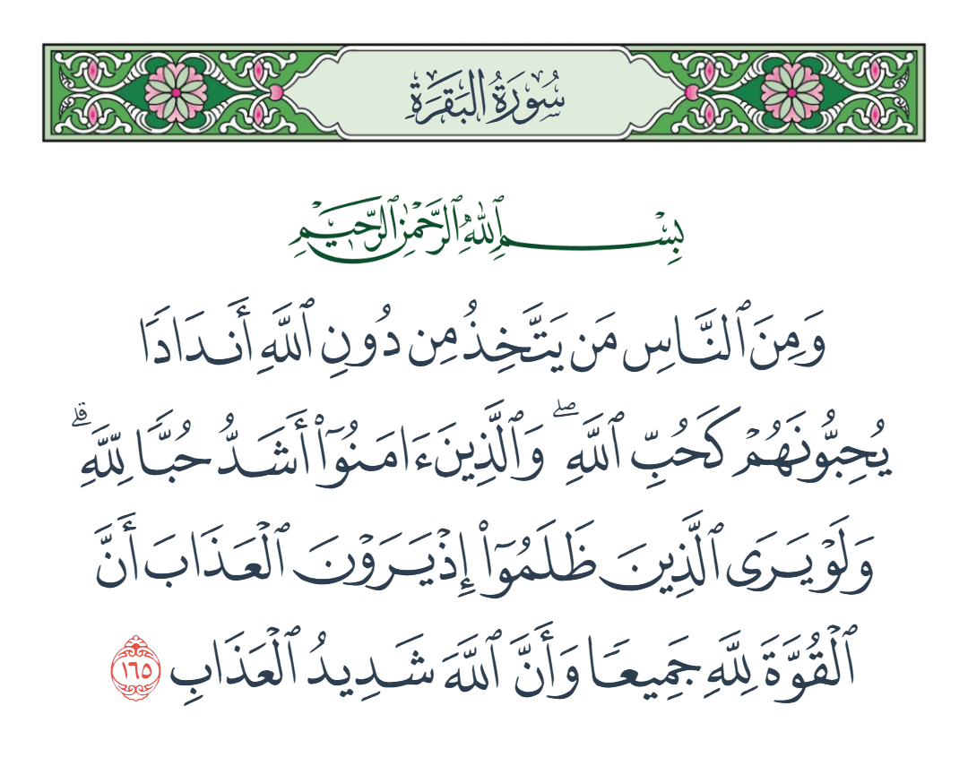  سورة البقرة الآية رقم 165