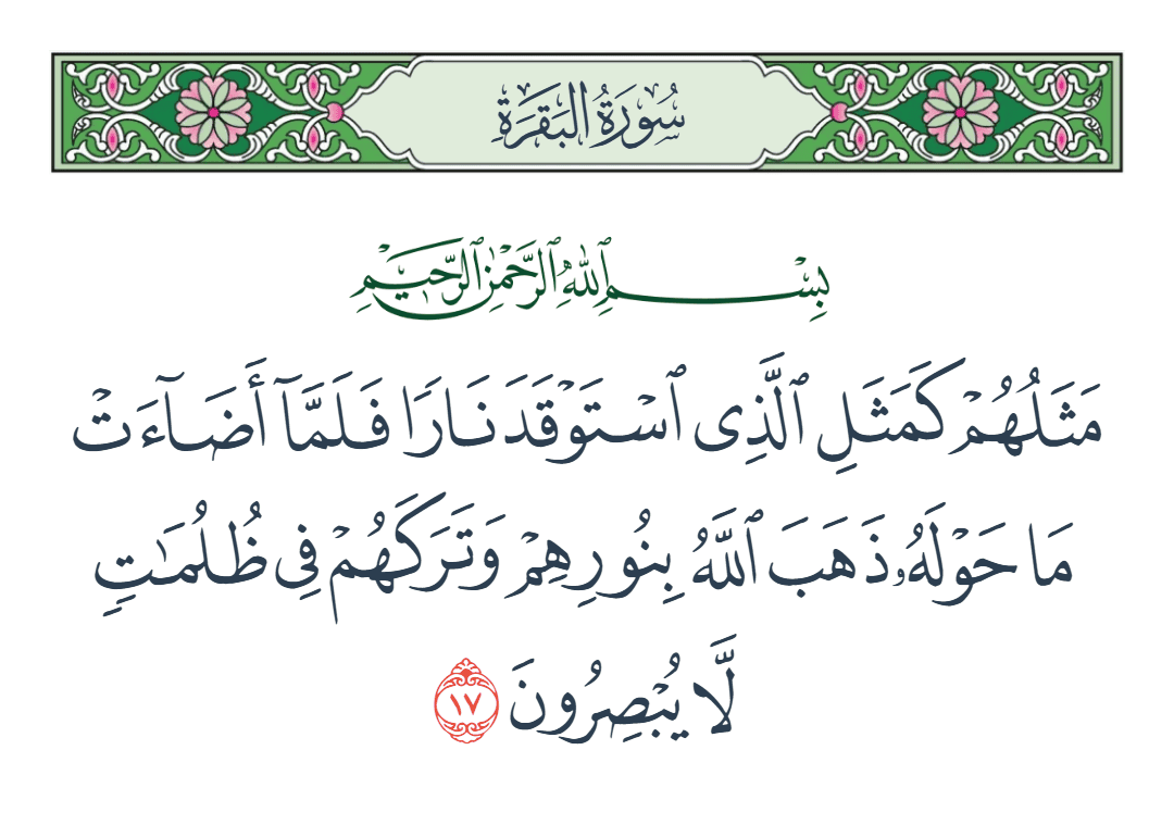  سورة البقرة الآية رقم 17
