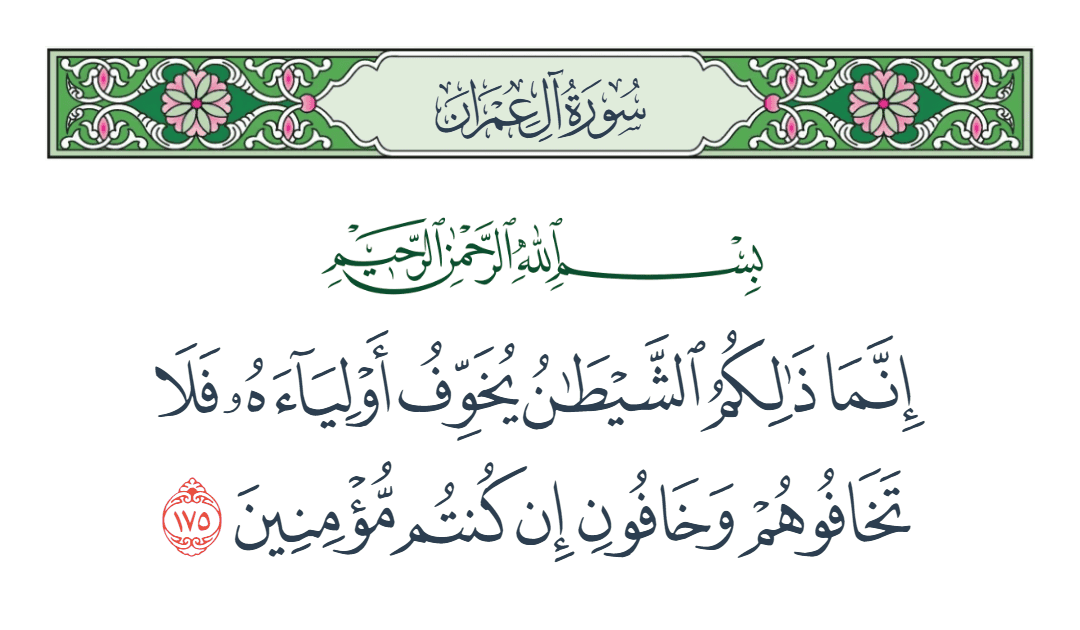  سورة آل عمران الآية رقم 175