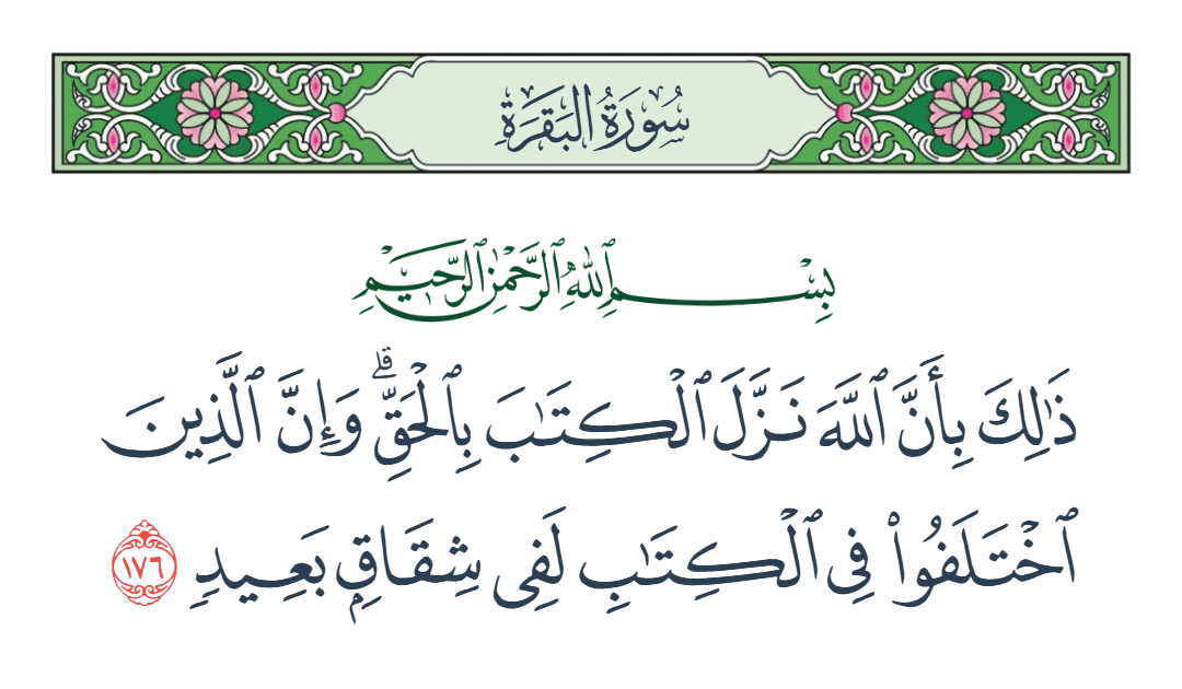  سورة البقرة الآية رقم 176