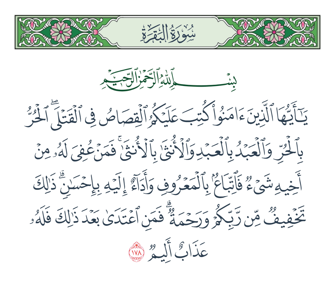  سورة البقرة الآية رقم 178