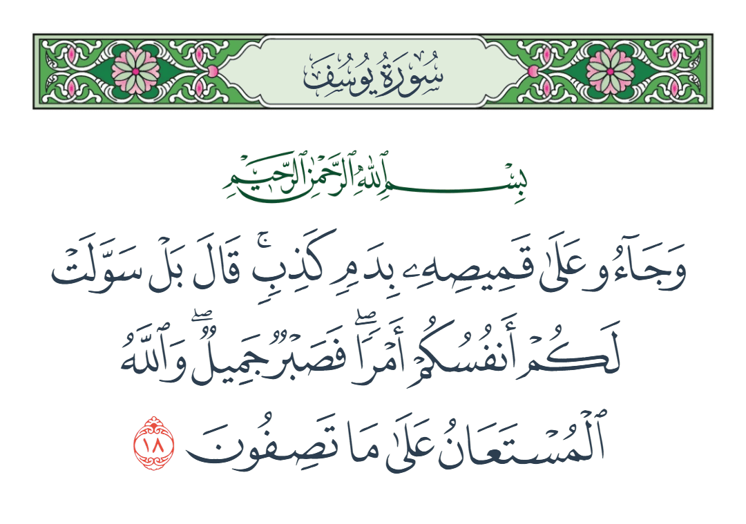  سورة يوسف الآية رقم 18
