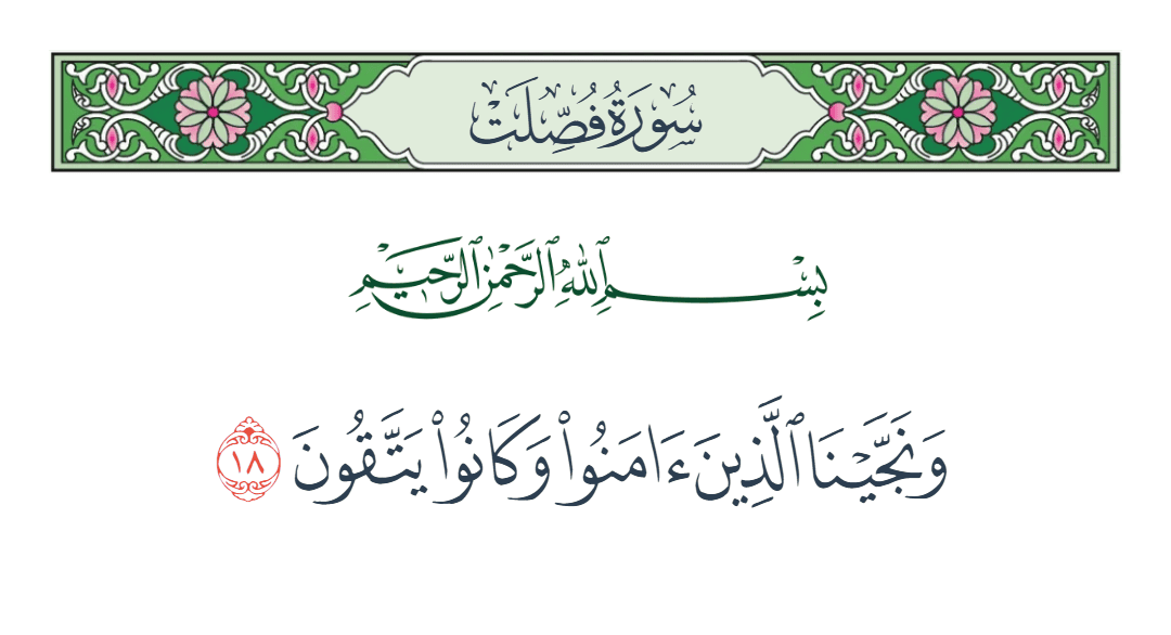 سورة فصلت الآية رقم 18