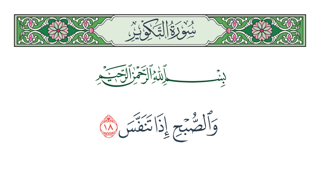  سورة التكوير الآية رقم 18