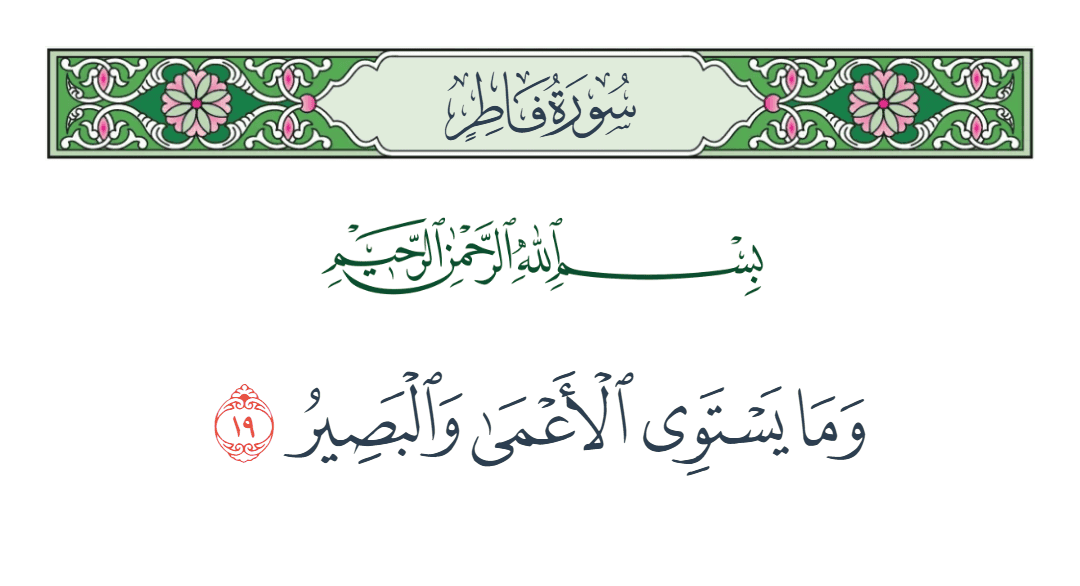  سورة فاطر الآية رقم 19