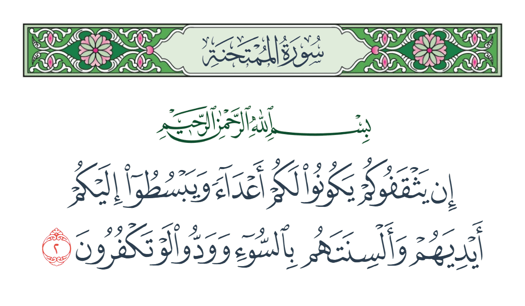  سورة الممتحنة الآية رقم 2