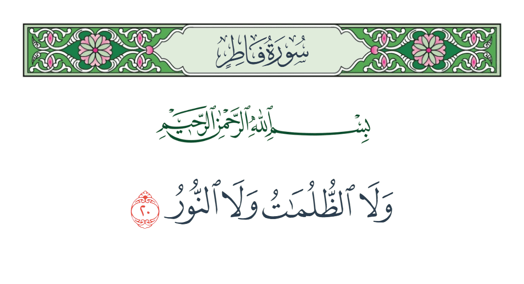  سورة فاطر الآية رقم 20