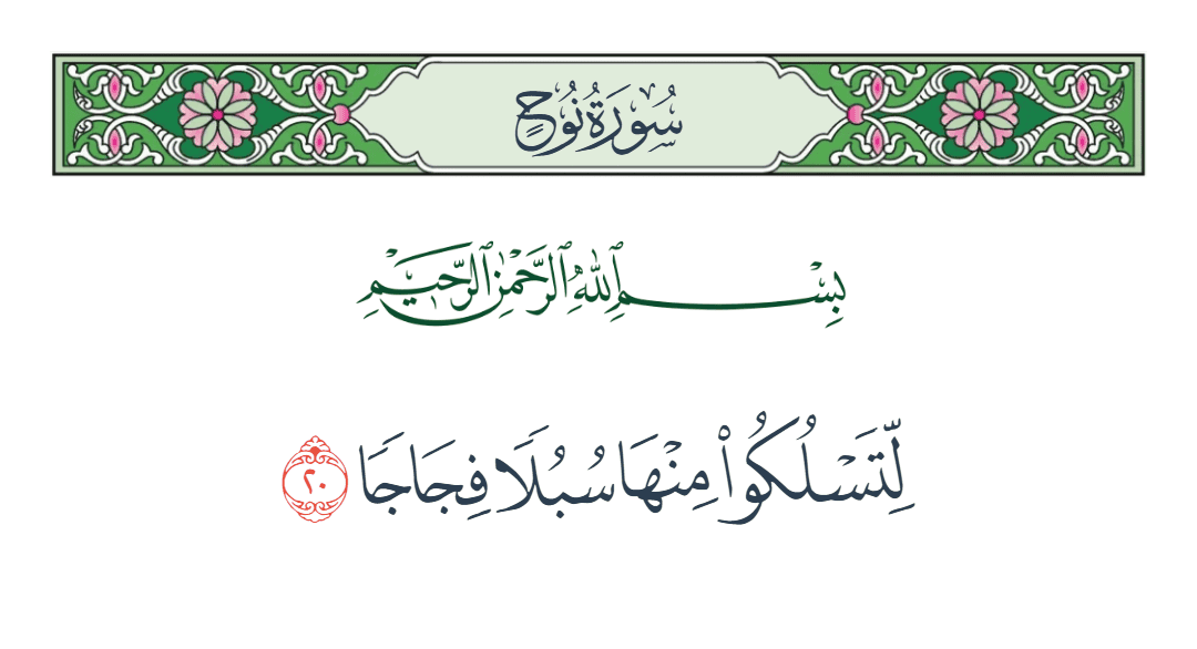  سورة نوح الآية رقم 20