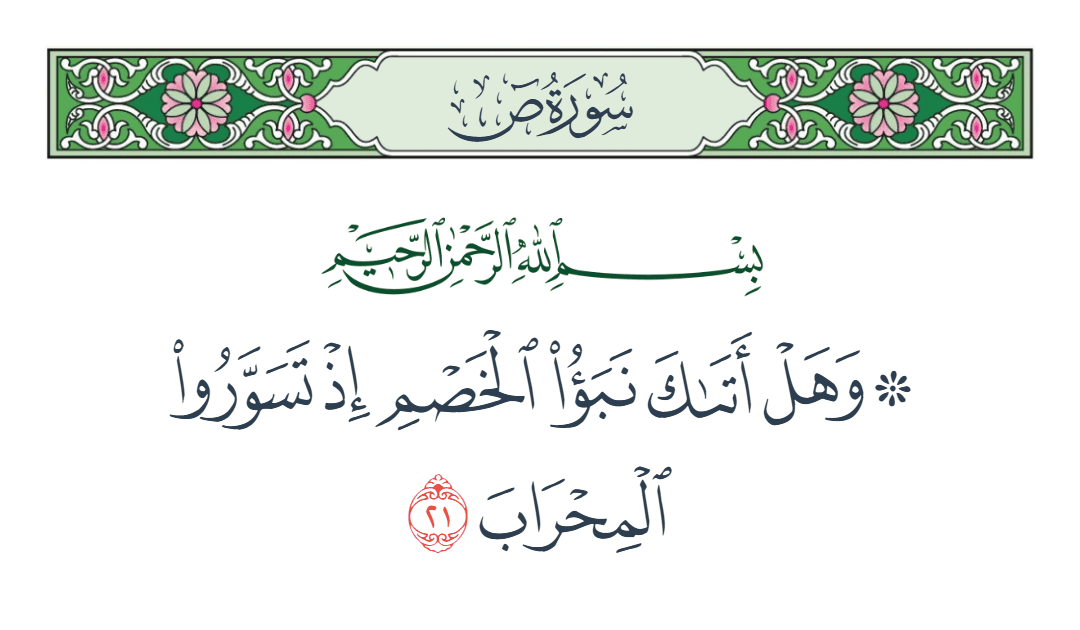  سورة ص الآية رقم 21