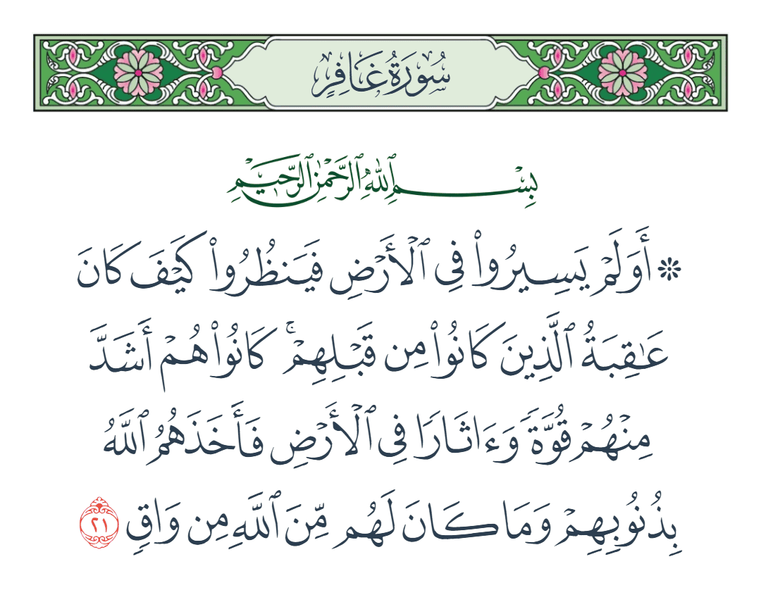  سورة غافر الآية رقم 21