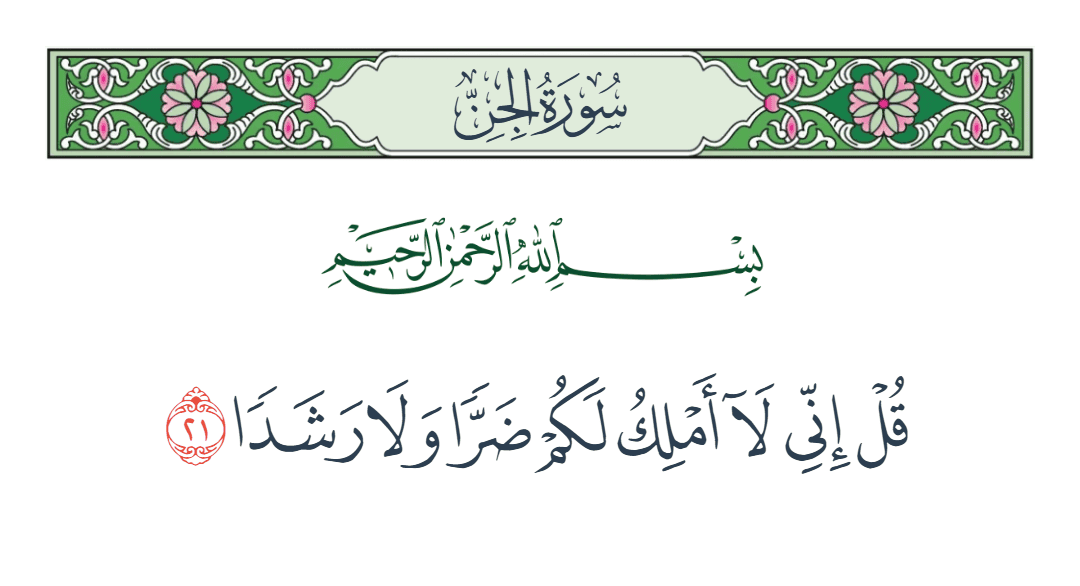  سورة الجن الآية رقم 21