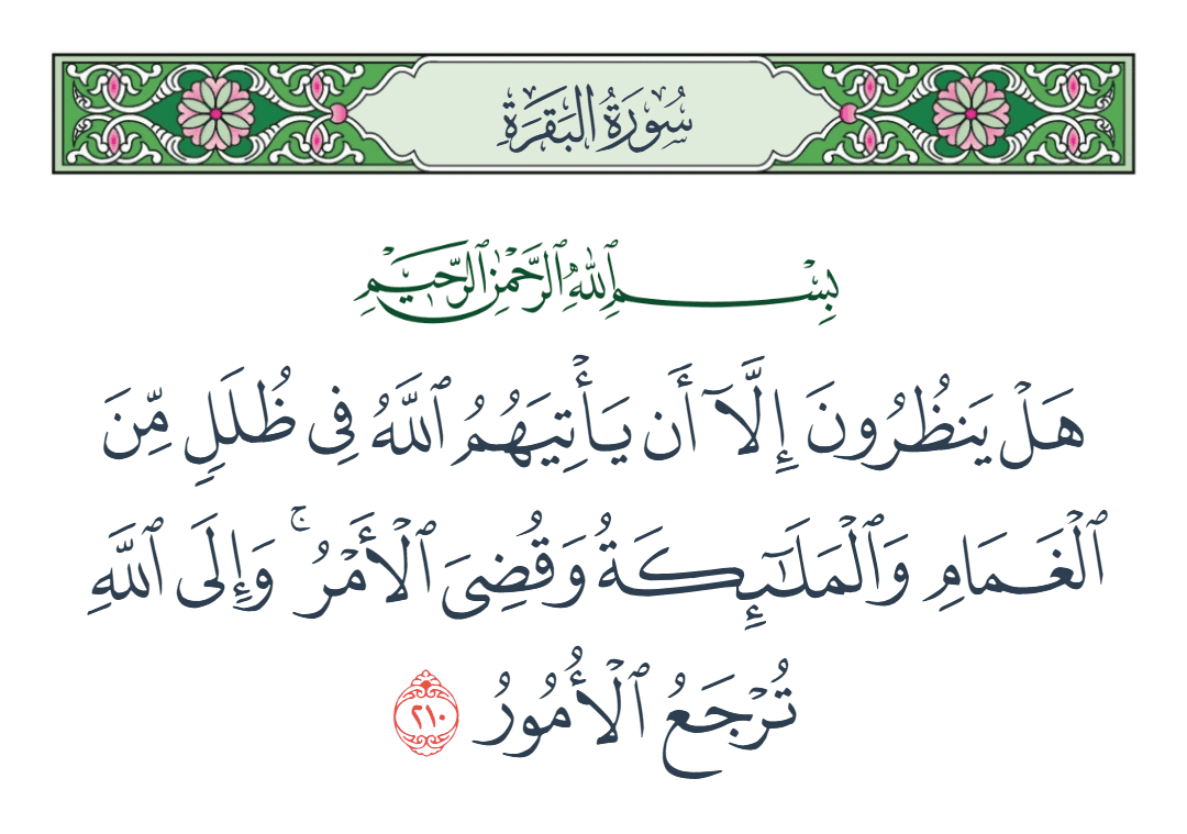  سورة البقرة الآية رقم 210