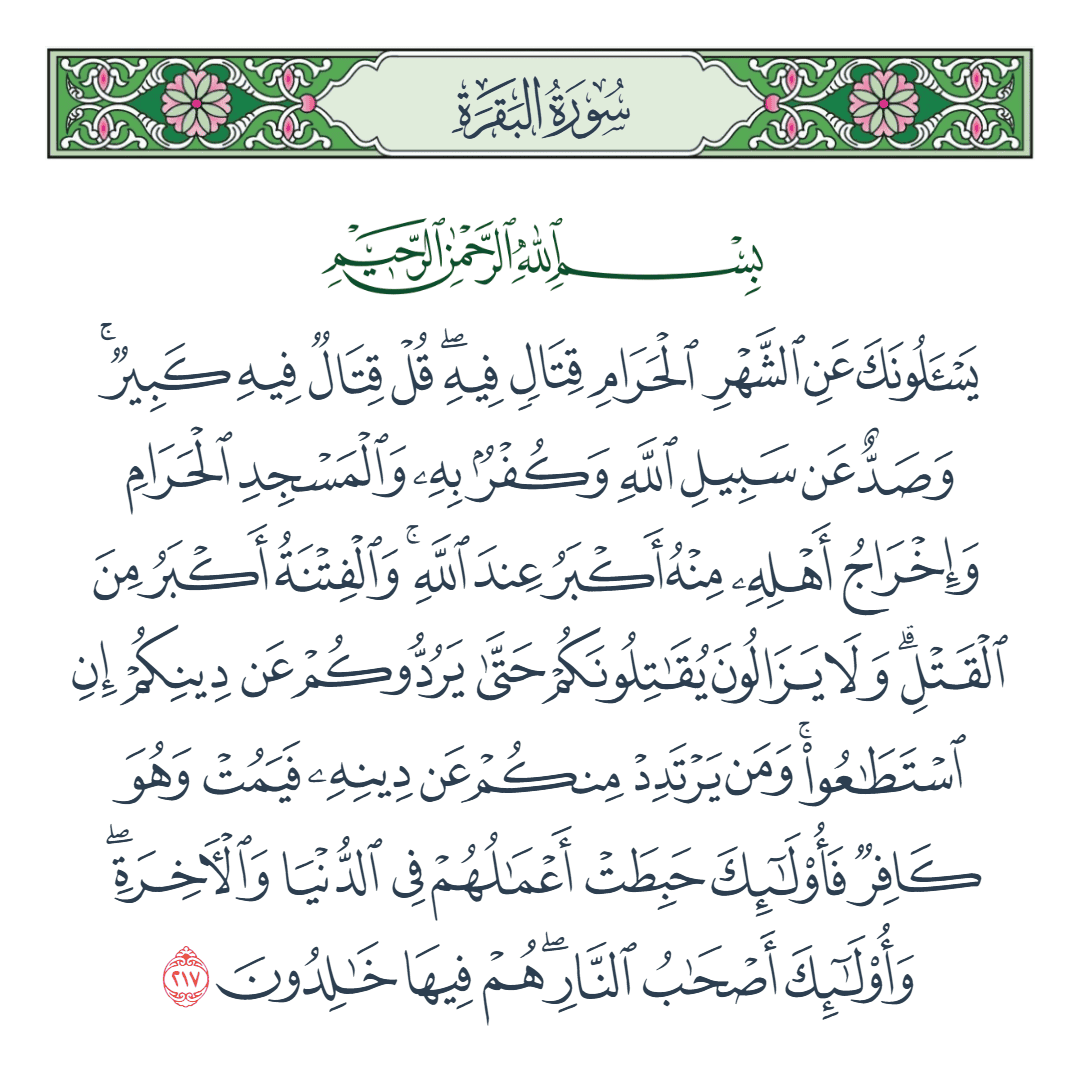  سورة البقرة الآية رقم 217