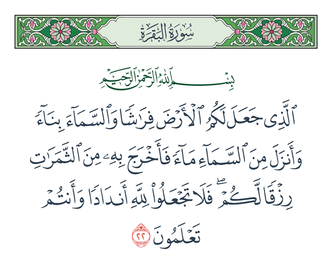  سورة البقرة الآية رقم 22