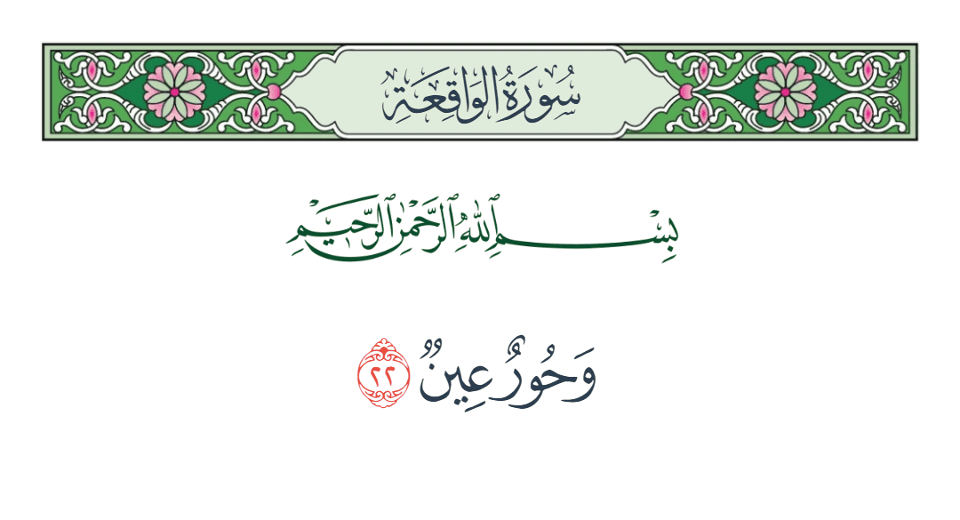  سورة الواقعة الآية رقم 22