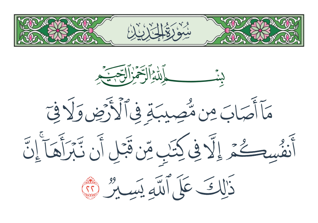  سورة الحديد الآية رقم 22